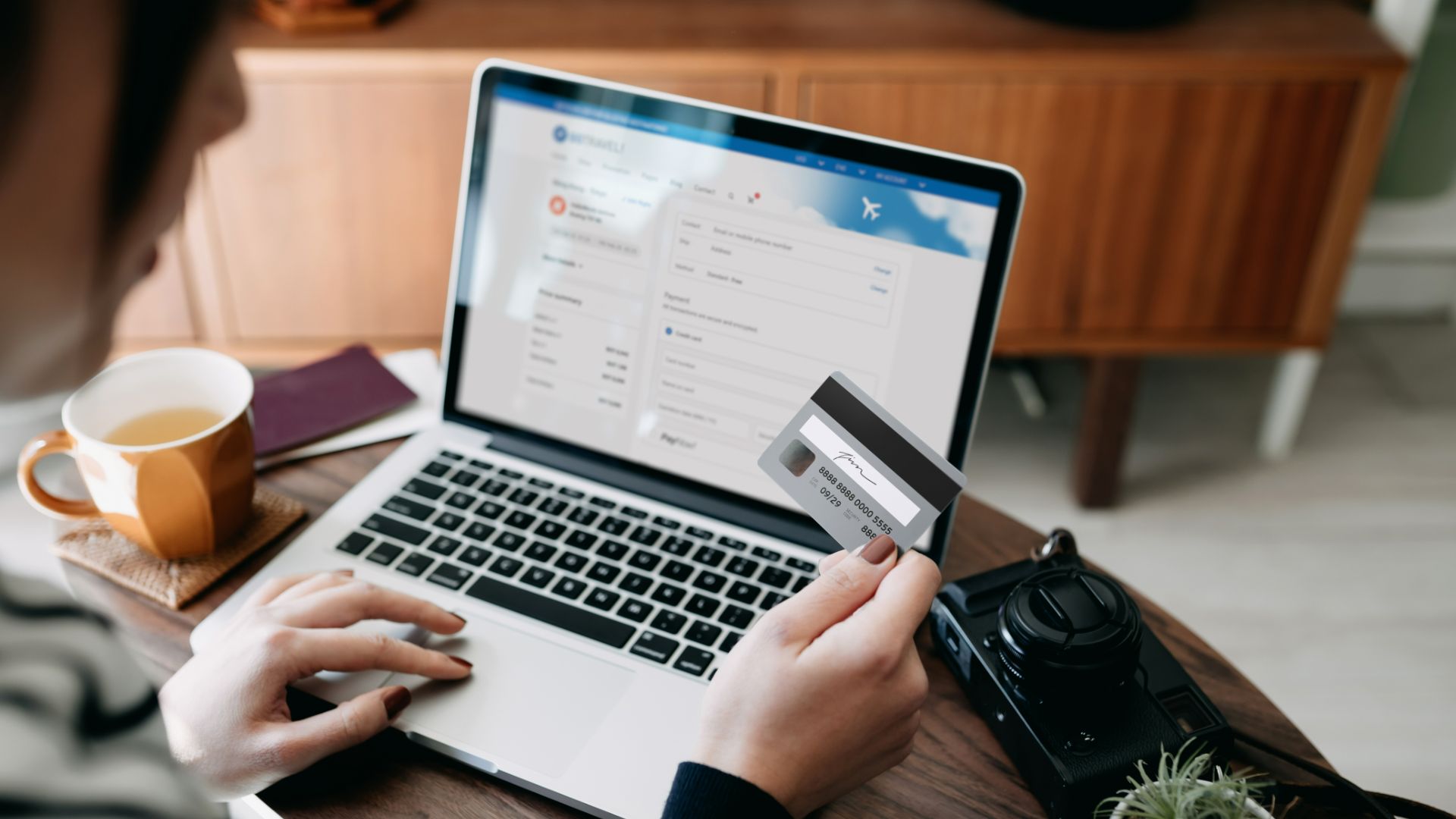 Woman shopping online