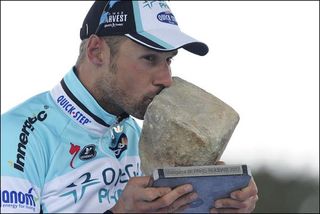 To the victor goes the spoils - Tom Boonen adds a fourth cobblestone trophy to his collection.