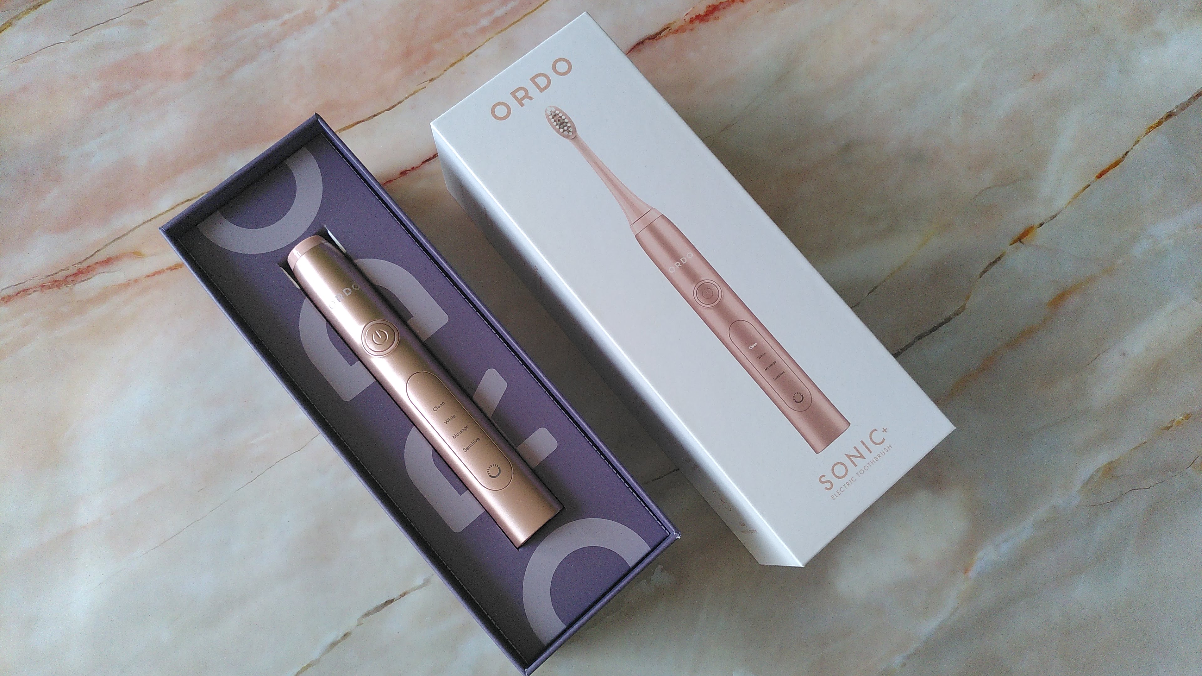 Ordo Sonic+ electric toothbrush in box