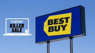 Best Buy New Year sale- Best Buy logo with blue sky background