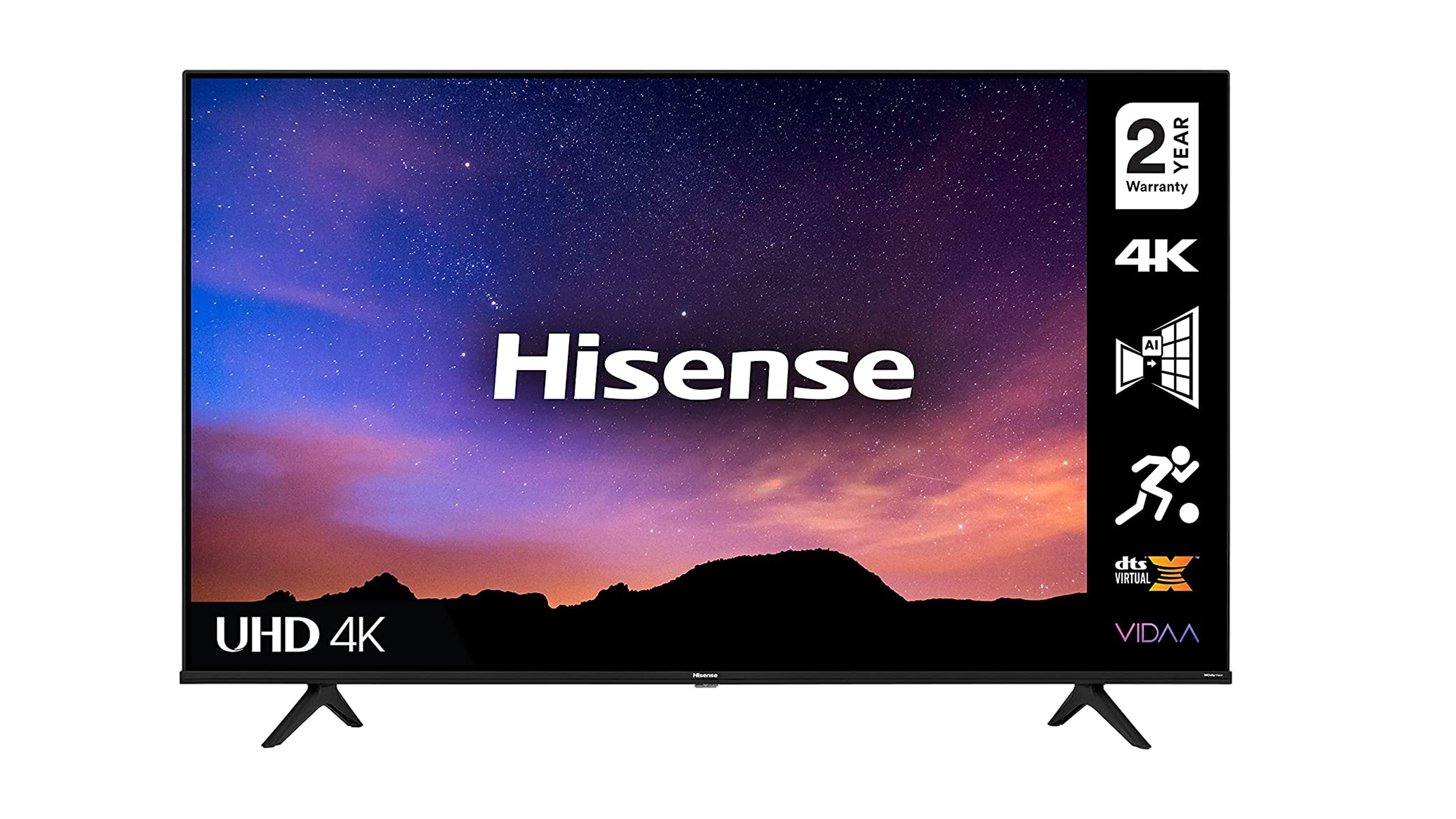 A product shot of the HiSense A6G TV on a white background