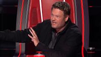 Blake Shelton is shown on The Voice.