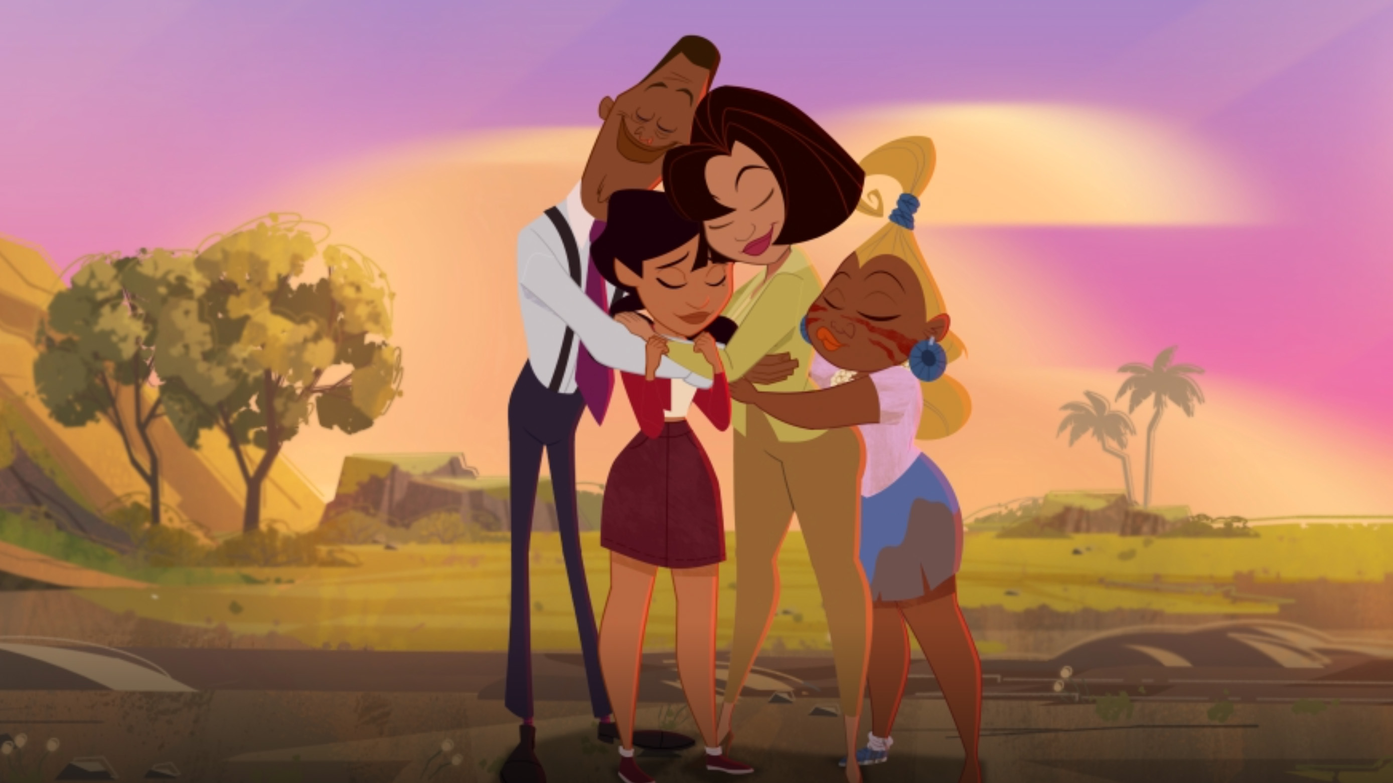The Proud Family cuddle in art from season 3.