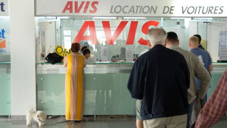 Avis car hire queue