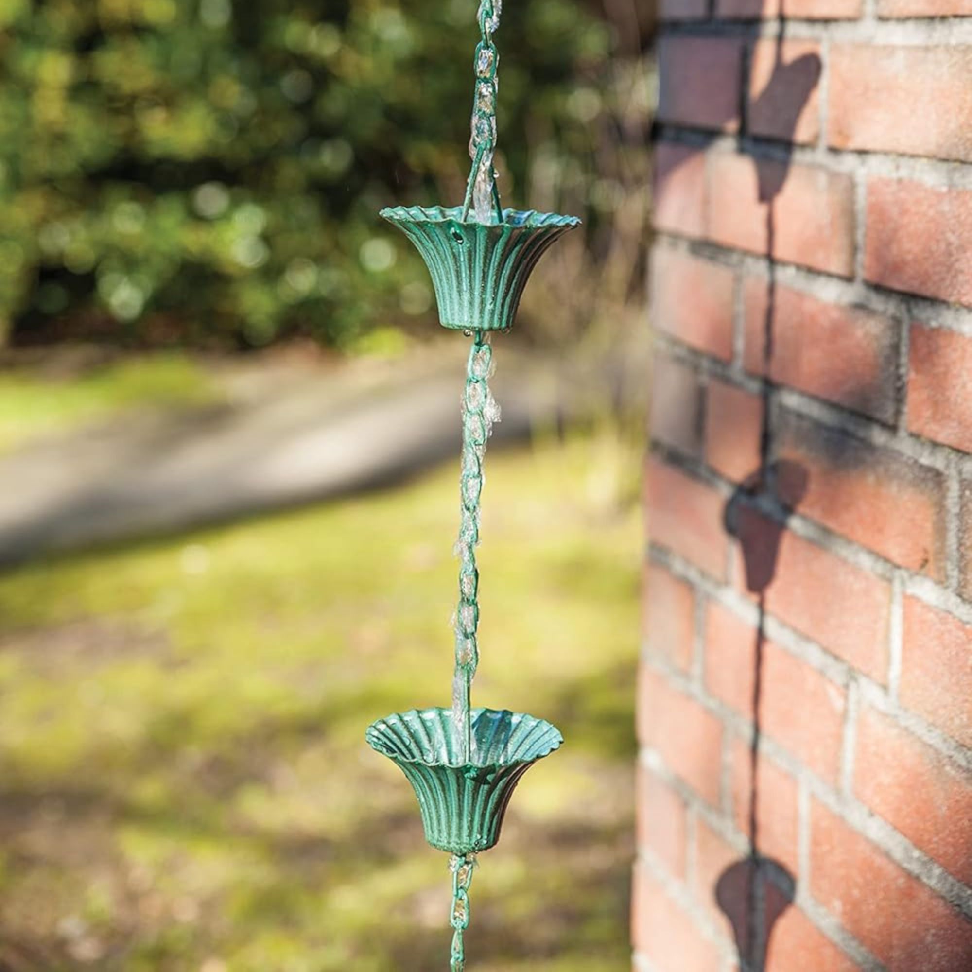 Esschert Rain Chain Verdigris