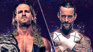 (L - R) "Hangman" Adam Page and CM Punk will face off in the AEW Double or Nothing 2022 main event