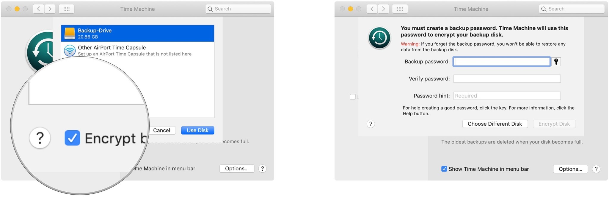 backup encryption