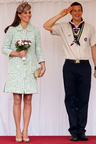 Kate Middleton's mint green textured overcoat