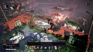 The player squad takes cover in a ruined building in Mutant Year Zero: Road to Eden, composed of a human, boar, and a duck