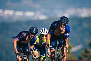 Picture by Alex WhiteheadSWpixcom 09072023 Cycling 2023 Tour de France Stage 9 SaintLonarddeNoblat to Puy de Dme 1824km Thibaut Pinot and David Gaudu of GroupamaFDJ and Louis Meintjes of IntermarchCircusWanty