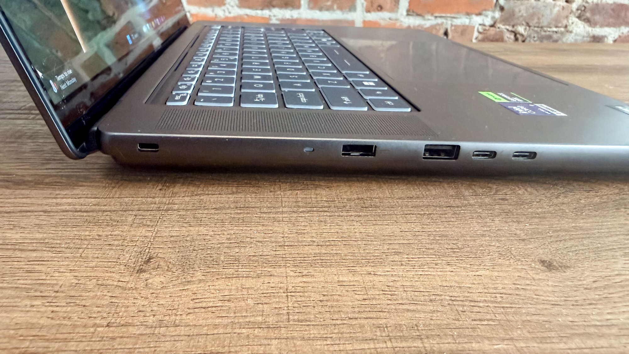 The left ports on the MSI Stealth 16 AI+ (2026)