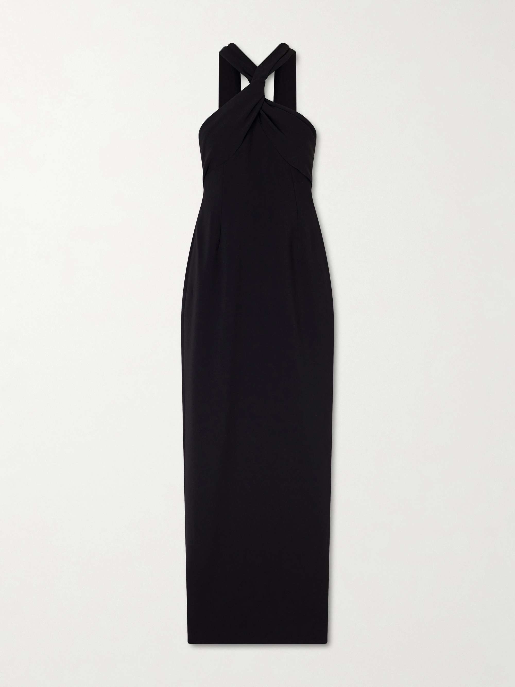 Rona Twisted Crepe Halterneck Gown