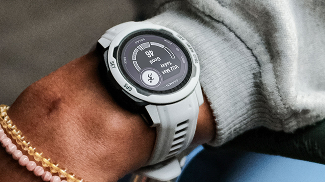 Garmin Instinct 2 smartwatch biking