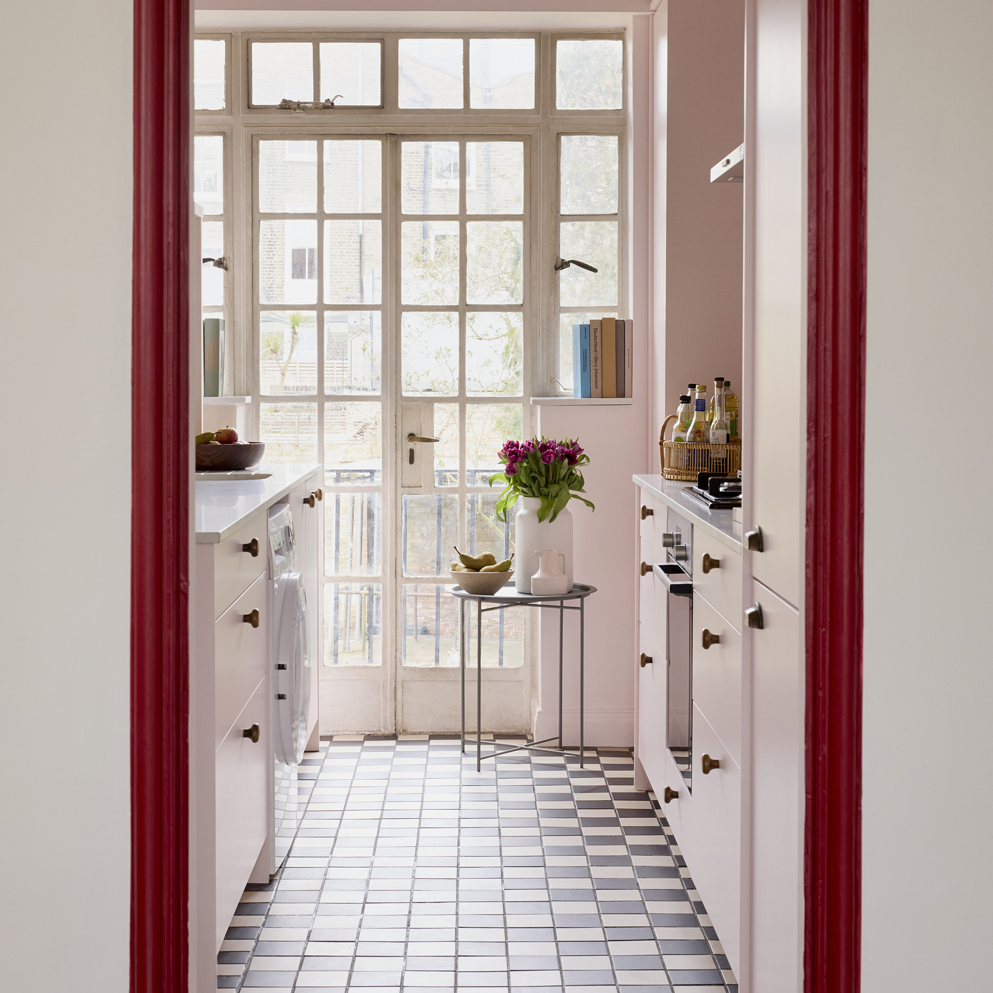 Small Beams pink kitchen