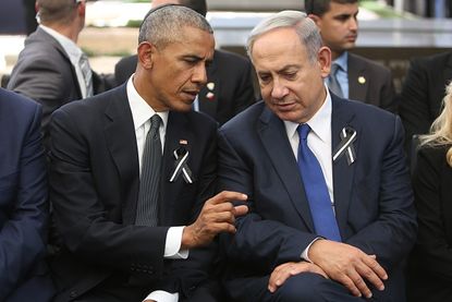 President Obama and Benjamin Netanyahu.