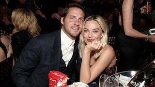 77th ANNUAL GOLDEN GLOBE AWARDS -- Pictured: (l-r) Tom Ackerley and Margot Robbie at the 77th Annual Golden Globe Awards held at the Beverly Hilton Hotel on January 5, 2020