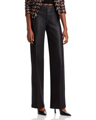 Clayton High Rise Wide Leg Jeans in Noir Coated