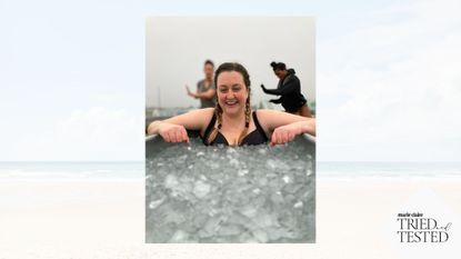 Wim Hof method: Jadie trying the ice bath technique for herself