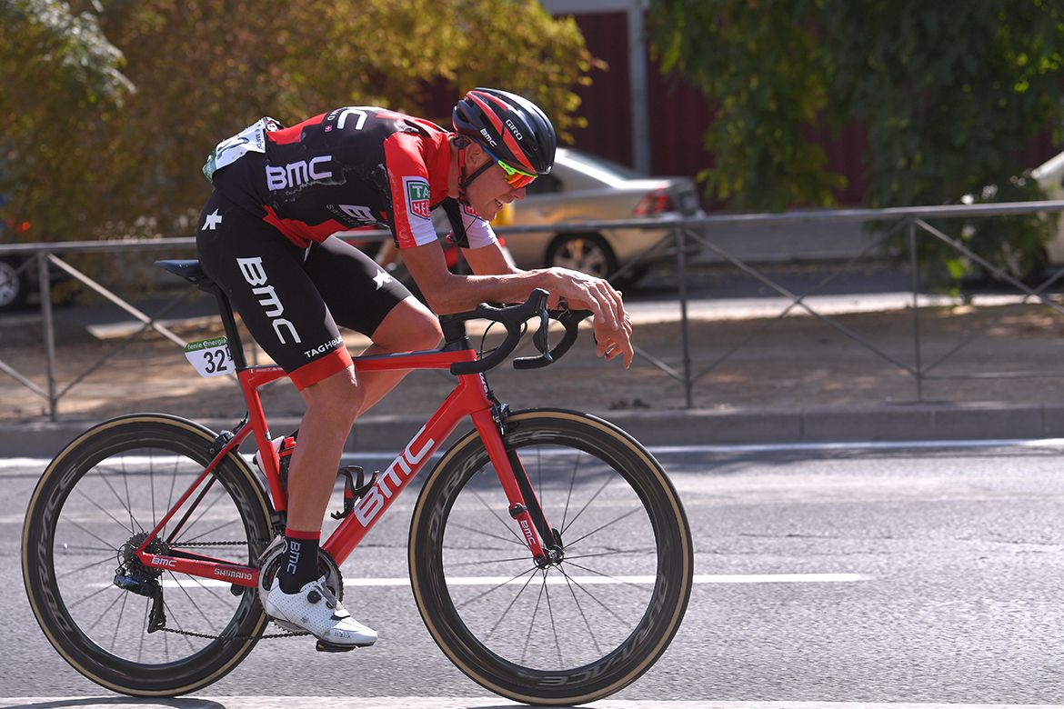 Alessandro de Marchi tries to solo to victory