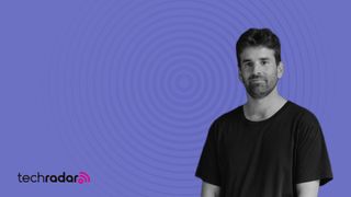 headshot of Rocapine CEO/Founder, Stan Marchand on a purple background