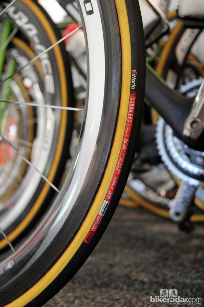 Argos-Shimano is another team that has made the move to wider rims and correspondingly more voluminous tires for 2013.