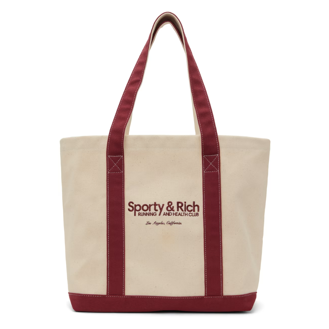 Sporty & Rich - Beige & Red Club Two Tone Tote