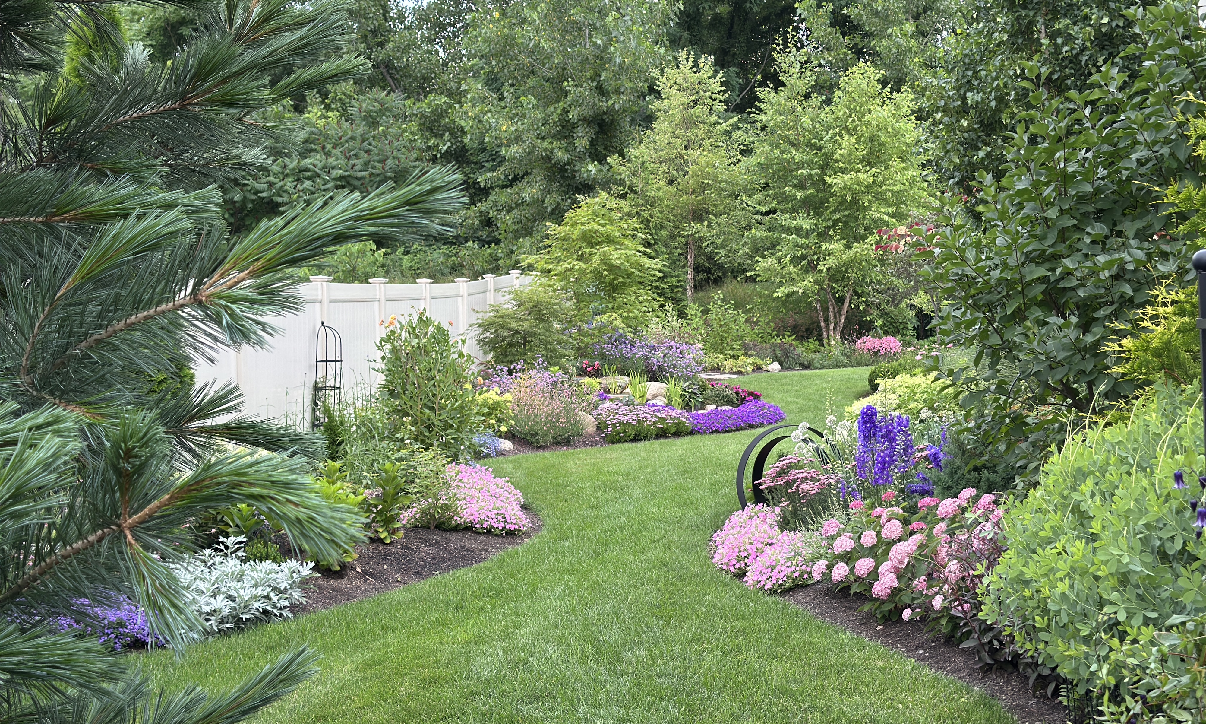 Grow For Me Gardening borders and winding path