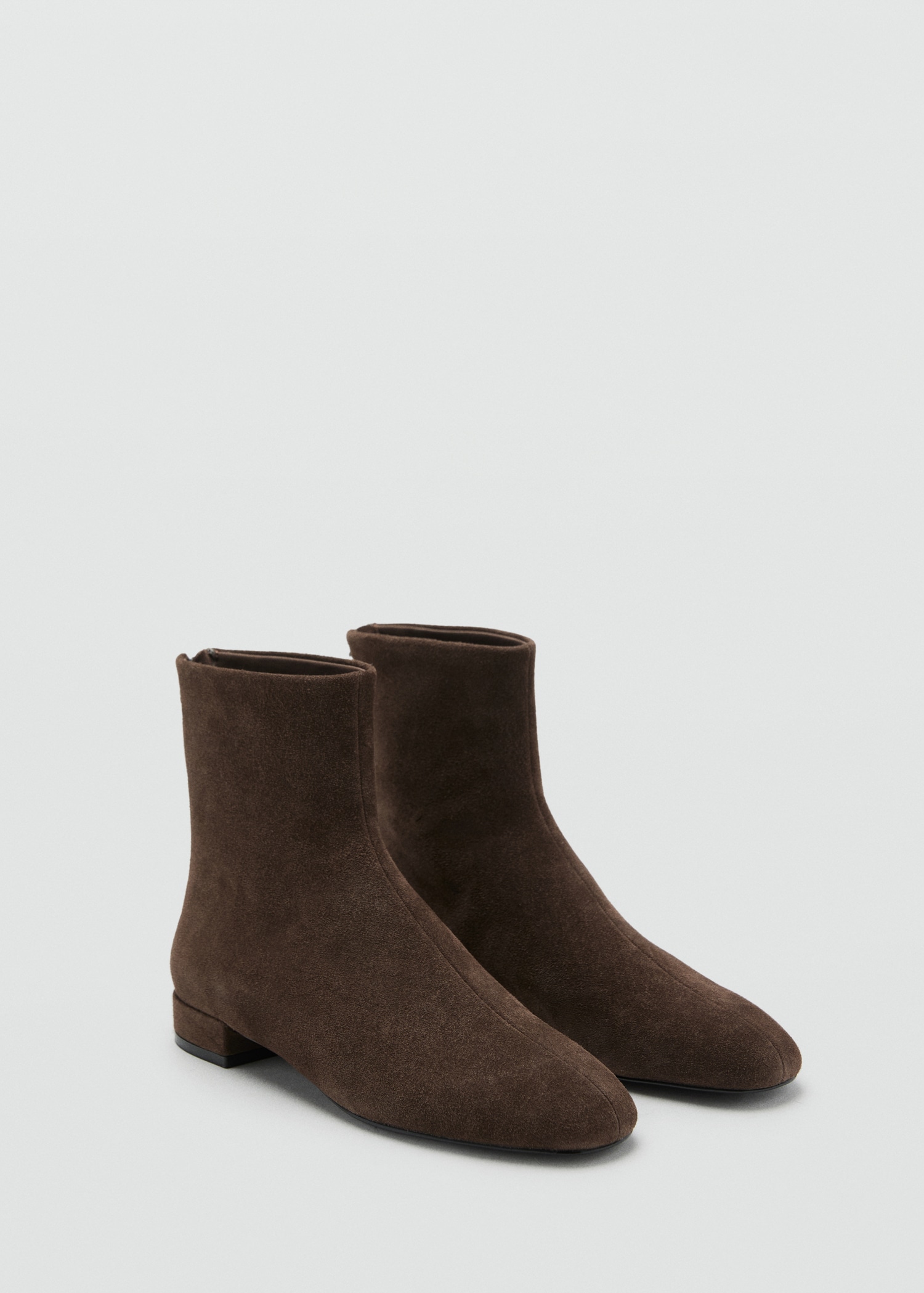 Suede Ankle Boots With Round Toe - Women | Mango Usa