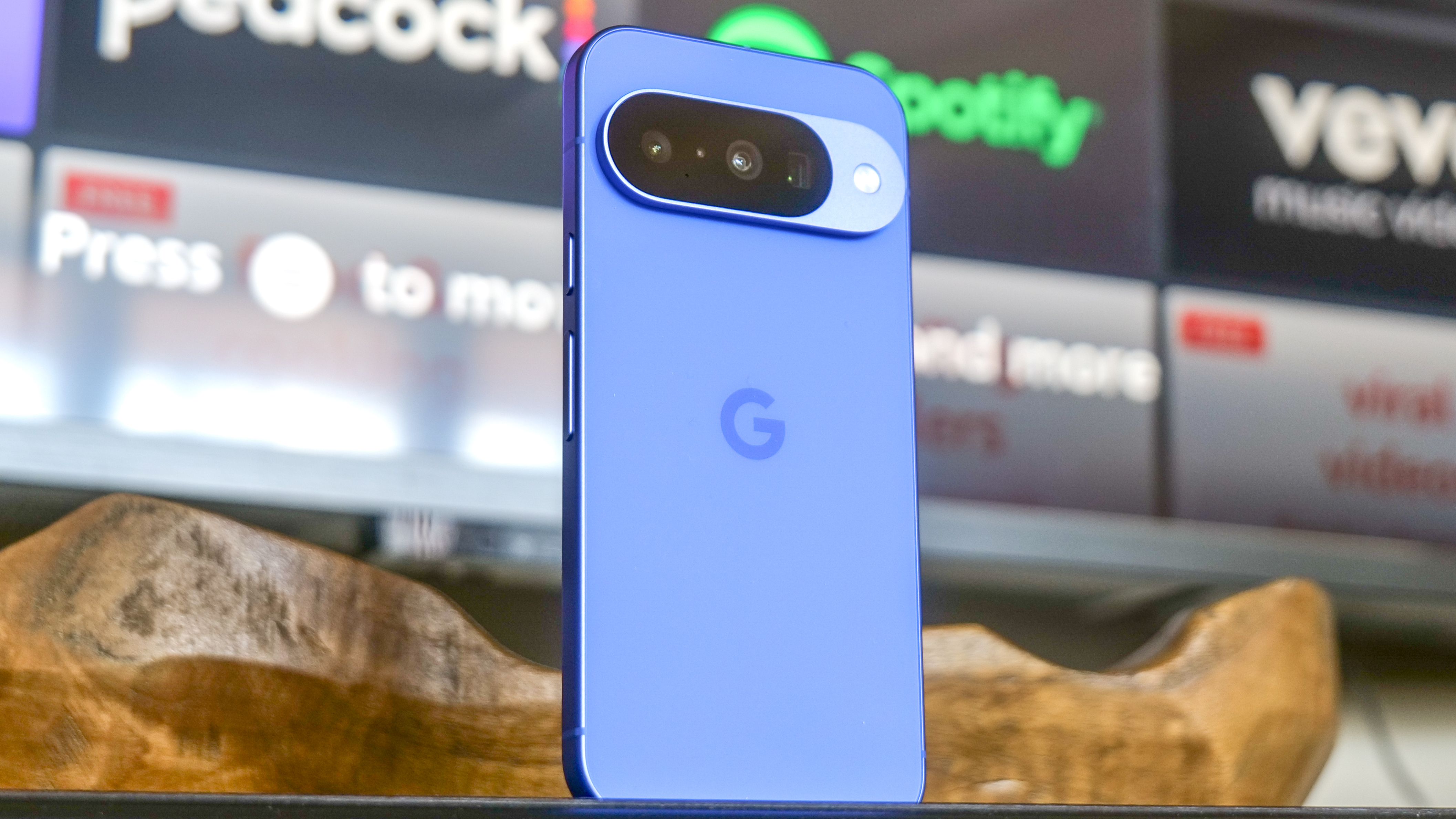 Google Pixel 10 back casing in blue.