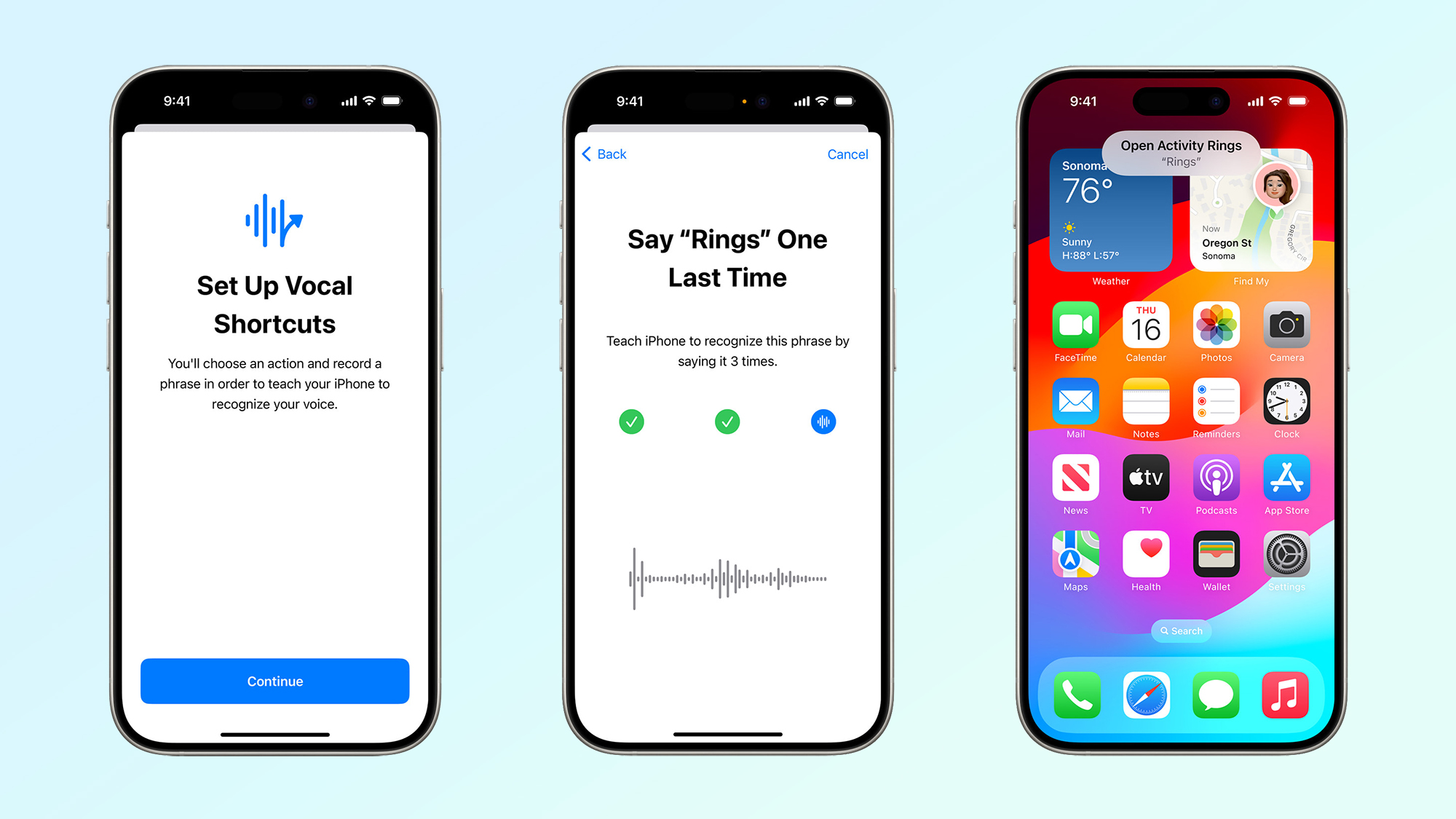 ios 18 vocal shortcuts  screenshots