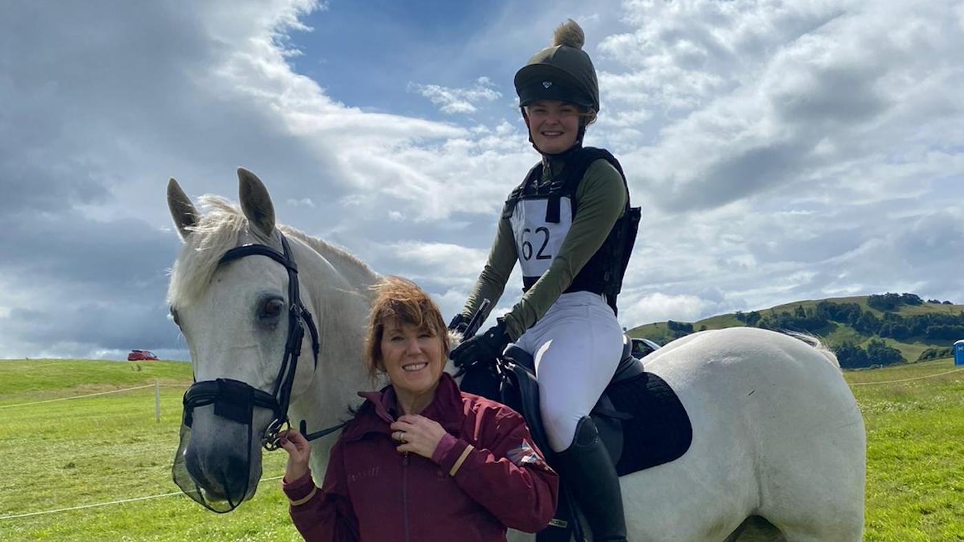 Gemma Kennedy and Castlefrench Prince, with owner Angela Seymour-Jackson.