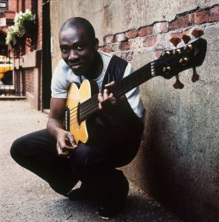 NEW YORK - MAY 26: Cameroonian jazz bassist Richard Bona strikes a pose on a West Village street on May 26, 1999 in New York City, New York