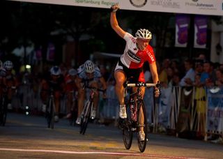 Erica Allar (Ride Clean/Pantentit.com) wins spartanburg Criterium 2012