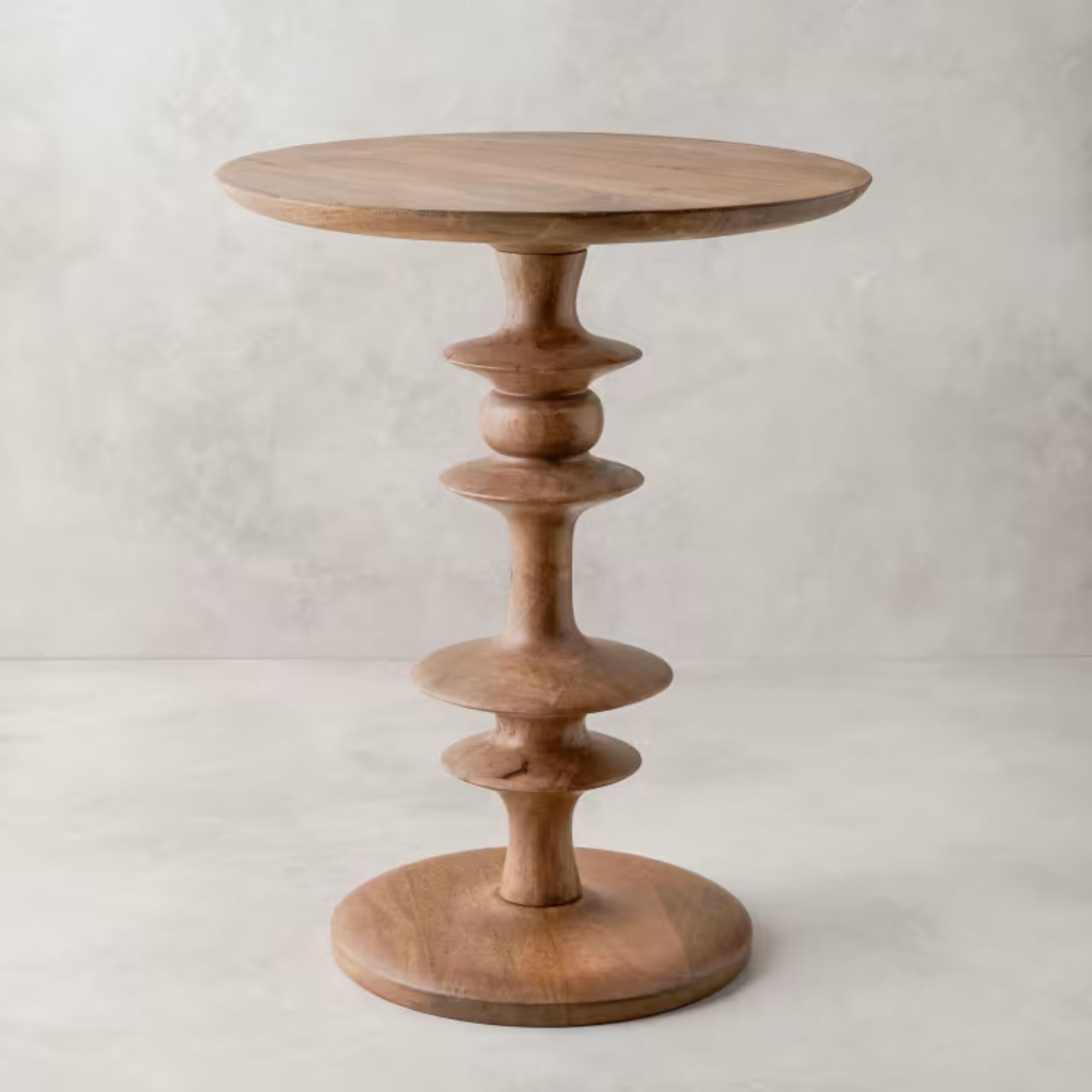 Enzo Turned Wood Side Table