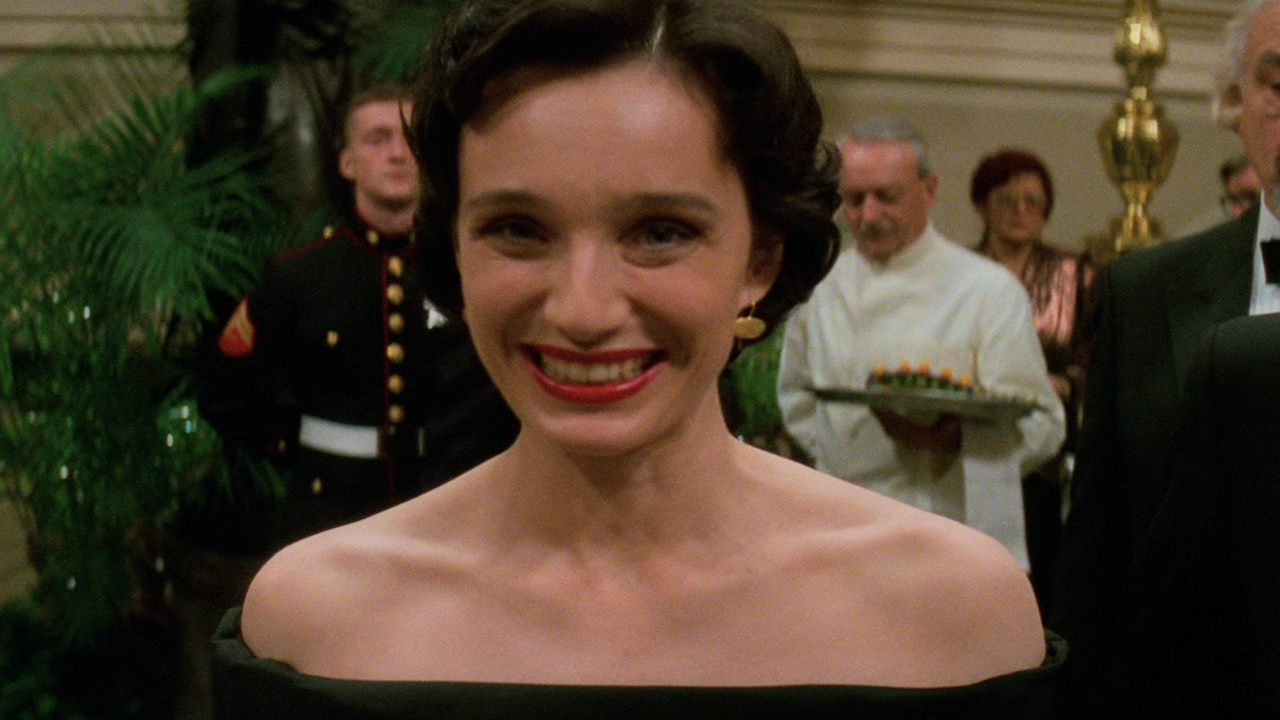 Kristen Scott Thomas smiling in Mission: Impossible