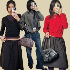 Vivian Li wearing six different outfits