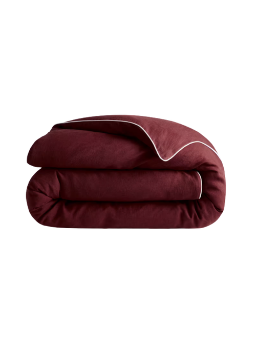 100% European Linen Piped Duvet Cover