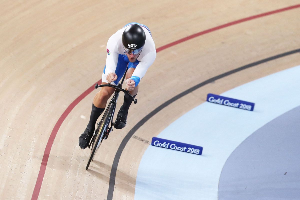 Callum Skinner (Scotland) riding to bronze in the 1km TT