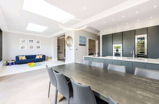 a modern open plan kitchen space