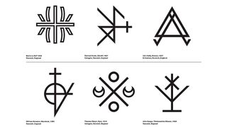 Images of some of the oldest logos from the book Logo Rewind