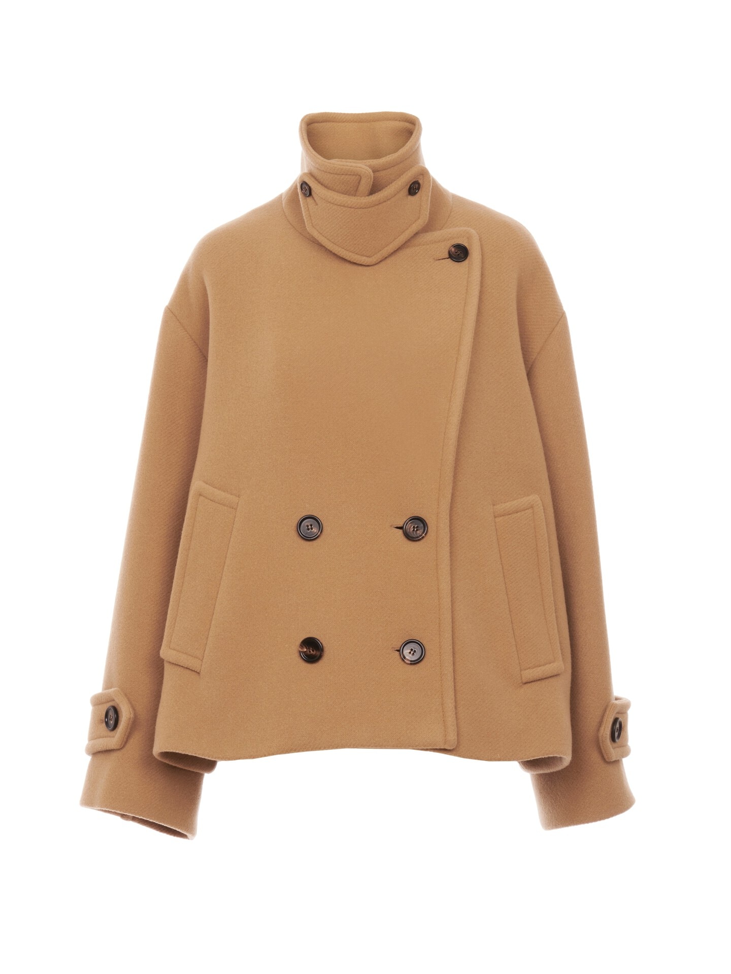 Oversized Short Coat in Wool