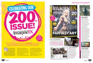 Feature double page spread ImagineFX 200