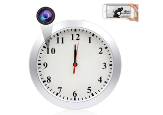 product shot of a spy camera wall clock, one of the best spy cameras