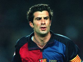 Luis Figo of Barcelona, 1999 moves to Real Madrid