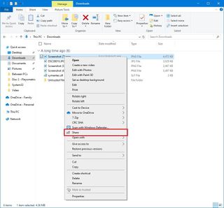 File Explorer context menu