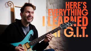 Paul Gilbert with an Ibanez guitar
