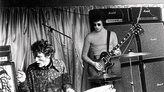 Eric Clapton (right) and Ginger Baker perform in London with Cream in 1967