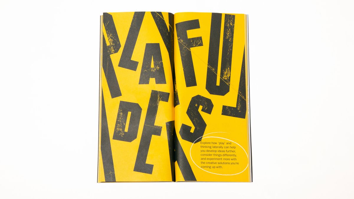 The detachable manual is bright and bold
