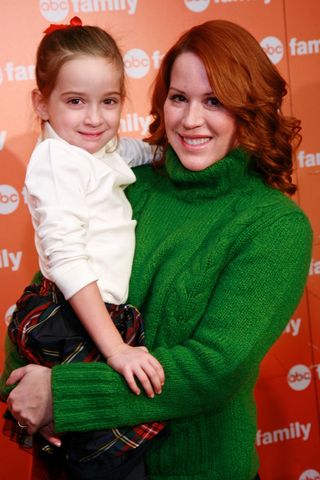 Molly Ringwald and daughter Mathilda Ringwald Gianopoulos attend the ABC Family's 25 Days of Christmas Winter Wonderland event at the Rock Center Cafe on December 7, 2008 in New York City.
