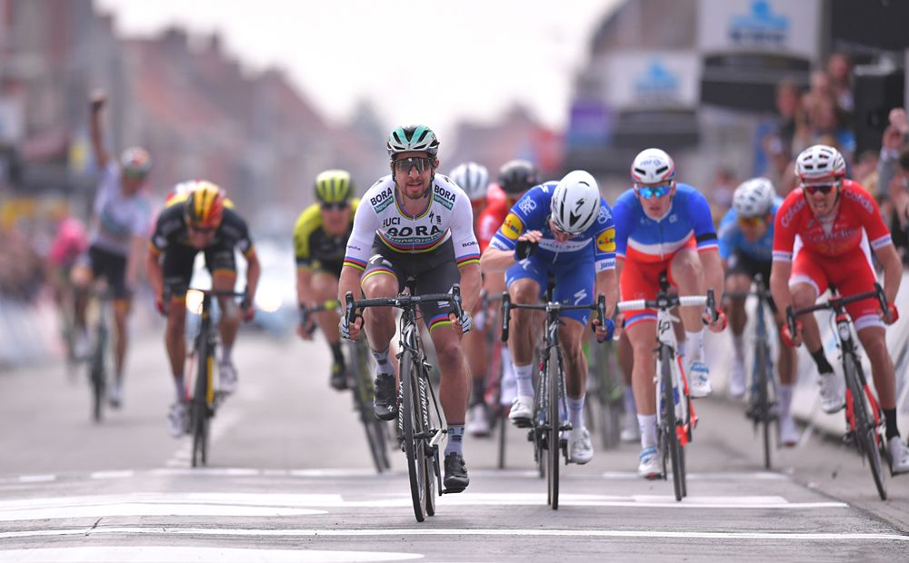 Peter Sagan (Bora-Hansgrohe) wins Gent-Wevelgem 2018